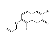 3-bromo-8-iodo-4-methyl-7-prop-2-enoxychromen-2-one结构式