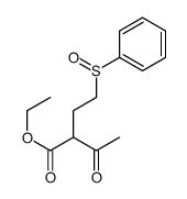 ethyl 2-[2-(benzenesulfinyl)ethyl]-3-oxobutanoate Structure