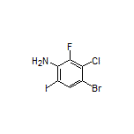 4-Bromo-3-chloro-2-fluoro-6-iodoaniline Structure