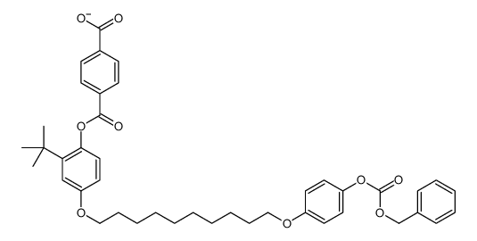 4-[2-tert-butyl-4-[10-(4-phenylmethoxycarbonyloxyphenoxy)decoxy]phenoxy]carbonylbenzoate Structure