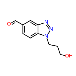 1-(3-Hydroxypropyl)-1H-benzotriazole-5-carbaldehyde Structure