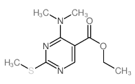 5-Pyrimidinecarboxylicacid, 4-(dimethylamino)-2-(methylthio)-, ethyl ester structure