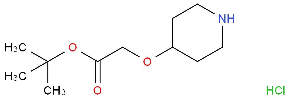 tert-butyl 2-(piperidin-4-yloxy)acetate hydrochloride结构式