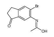 N-(6-bromo-3-oxo-1,2-dihydroinden-5-yl)acetamide Structure