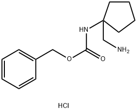 benzyl (1-(aminomethyl)cyclopentyl)carbamate hydrochloride structure