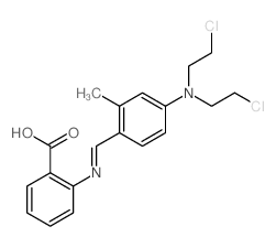 Anthranilic acid, N-[4-[bis(2-chloroethyl)amino)-2-methylbenzylidene]- Structure