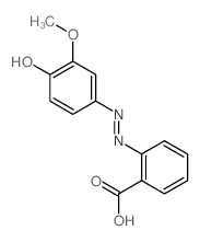 Benzoic acid,2-[2-(4-hydroxy-3-methoxyphenyl)diazenyl]- Structure