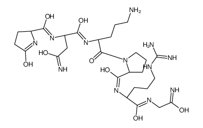 (2S)-N-[(2S)-5-amino-1-[(2S)-2-[[(2S)-1-[(2-amino-2-oxoethyl)amino]-5-(diaminomethylideneamino)-1-oxopentan-2-yl]carbamoyl]pyrrolidin-1-yl]-1-oxopentan-2-yl]-2-[[(2S)-5-oxopyrrolidine-2-carbonyl]amino]butanediamide结构式