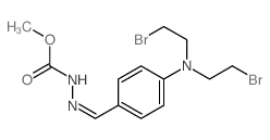 Hydrazinecarboxylicacid, 2-[[4-[bis(2-bromoethyl)amino]phenyl]methylene]-, methyl ester picture