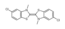 5,5'-dichloro-3,3'-dimethyl-3H,3'H-[2,2']bi[benzothiazolylidene]结构式