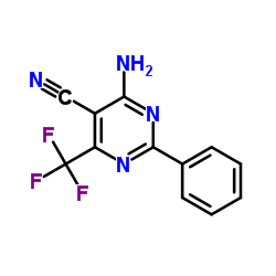 4-AMINO-2-PHENYL-6-(TRIFLUOROMETHYL)PYRIMIDINE-5-CARBONITRILE结构式