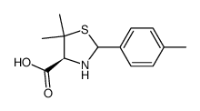 5,5-dimethyl-2-(4-methylphenyl)-thiazolidine-4(S)-carboxylic acid Structure