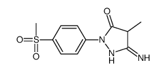 5-amino-2,4-dihydro-4-methyl-2-[4-(methylsulphonyl)phenyl]-3H-pyrazol-3-one结构式