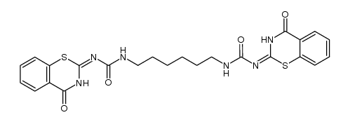 3,3'-bis-(4-oxo-4H-benzo[e][1,3]thiazin-2-yl)-1,1'-hexane-1,6-diyl-bis-urea结构式