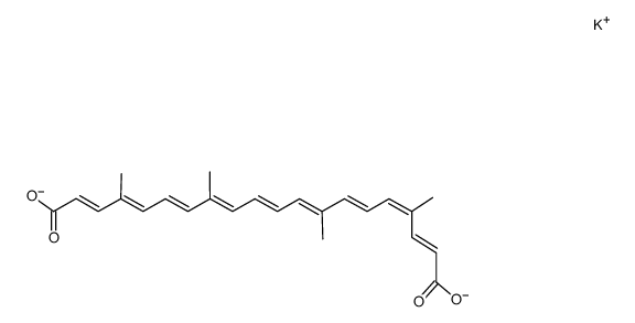 dipotassium 6,6'-diapo-psi,psi-carotenedioate Structure