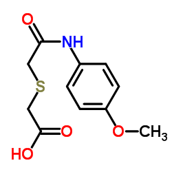 [(4-METHOXY-PHENYLCARBAMOYL)-METHYLSULFANYL]-ACETIC ACID Structure