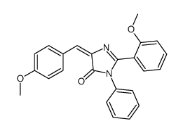 4H-Imidazol-4-one,3,5-dihydro-2-(2-methoxyphenyl)-5-[(4-methoxyphenyl)methylene]-3-phenyl-结构式