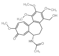 Acetamide,N-[5,6,7,9-tetrahydro-4-(hydroxymethyl)-1,2,3,10-tetramethoxy-9-oxobenzo[a]heptalen-7-yl]-,(S)- (9CI) Structure