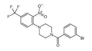 (3-bromophenyl)-[4-[2-nitro-4-(trifluoromethyl)phenyl]piperazin-1-yl]methanone Structure