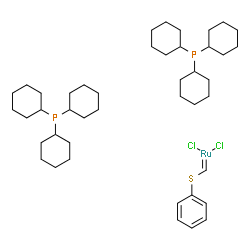 Bis(tricyclohexylphosphine)[(phenylthio)methylene]ruthenium(II) dichloride picture