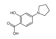 2-hydroxy-4-pyrrolidin-1-ylbenzoic acid结构式