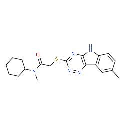 Acetamide, N-cyclohexyl-N-methyl-2-[(8-methyl-2H-1,2,4-triazino[5,6-b]indol-3-yl)thio]- (9CI) Structure