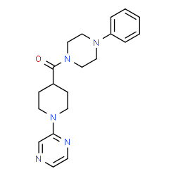 Piperazine, 1-phenyl-4-[(1-pyrazinyl-4-piperidinyl)carbonyl]- (9CI) Structure