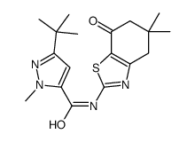 1H-Pyrazole-5-carboxamide,3-(1,1-dimethylethyl)-1-methyl-N-(4,5,6,7-tetrahydro-5,5-dimethyl-7-oxo-2-benzothiazolyl)-(9CI) structure