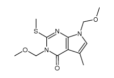 3,7-bis(methoxymethyl)-5-methyl-2-(methylthio)-3H-pyrrolo[2,3-d]pyrimidin-4(7H)-one Structure