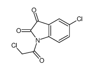 5-chloro-1-(2-chloroacetyl)indole-2,3-dione结构式