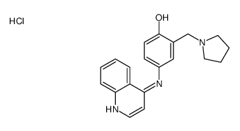 2-(pyrrolidin-1-ylmethyl)-4-(quinolin-4-ylamino)phenol,hydrochloride Structure