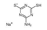 6-Amino-1,3,5-triazin-2,4-dithiol Mono-Na-Salz结构式