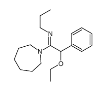 Hexahydro-1-[2-ethoxy-2-phenyl-1-(propylimino)ethyl]-1H-azepine结构式