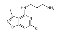 N'-(6-chloro-3-methyl-[1,2]oxazolo[4,5-c]pyridin-4-yl)propane-1,3-diamine结构式