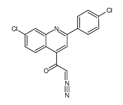 1-[7-chloro-2-(4-chloro-phenyl)-[4]quinolyl]-2-diazo-ethanone结构式