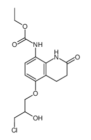 5-(3-chloro-2-hydroxy)propoxy-8-ethoxycarbonylamino-3,4-dihydrocarbostyril结构式