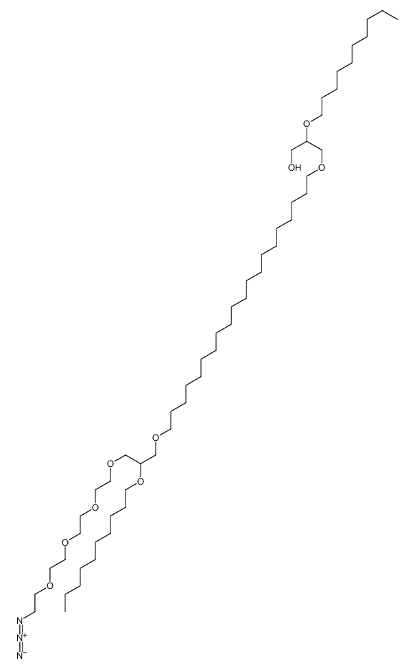 3-[20-[3-[2-[2-[2-(2-azidoethoxy)ethoxy]ethoxy]ethoxy]-2-decoxypropoxy]icosoxy]-2-decoxypropan-1-ol Structure