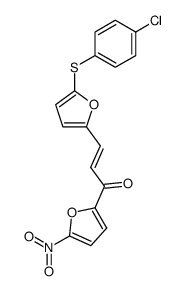 (E)-3-[5-(4-Chloro-phenylsulfanyl)-furan-2-yl]-1-(5-nitro-furan-2-yl)-propenone Structure