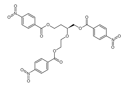 1,4-Butanediol, 2-2-(4-nitrobenzoyl)oxyethoxy-, bis(4-nitrobenzoate) (ester), (S)-结构式