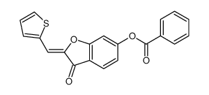 [3-oxo-2-(thiophen-2-ylmethylidene)-1-benzofuran-6-yl] benzoate Structure