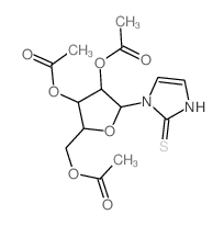 [3,4-diacetyloxy-5-(2-sulfanylidene-3H-imidazol-1-yl)oxolan-2-yl]methyl acetate Structure