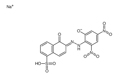 5-Hydroxy-6-[(2-hydroxy-4,6-dinitrophenyl)azo]-1-naphthalenesulfonic acid sodium salt Structure