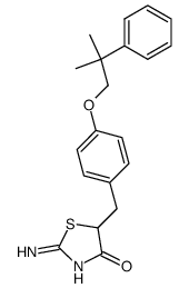 2-imino-5-[4-(2-methyl-2-phenylpropoxy)benzyl]thiazolidin-4-one Structure