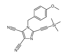 1-(p-methoxybenzyl)-2-(trimethylsilylacetylene)-4,5-dicyanoimidazole结构式