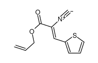 prop-2-enyl 2-isocyano-3-thiophen-2-ylprop-2-enoate Structure