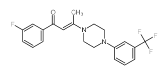 2-Buten-1-one, 1-(3-fluorophenyl)-3-(4-(3-(trifluoromethyl)phenyl)-1-piperazinyl)-结构式