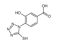 3-hydroxy-4-(5-sulfanylidene-2H-tetrazol-1-yl)benzoic acid结构式