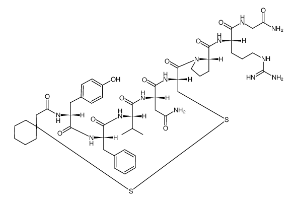 argipressin,-(1-mercaptocyclohexaneacetic acid)(1)-Tyr(2)-Val(4)-结构式