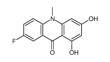 7-fluoro-1,3-dihydroxy-10-methyl-acridan-9-one Structure