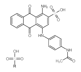 disodium 4-[[4-(acetylamino)phenyl]amino]-1-amino-9,10-dihydro-9,10-dioxoanthracene-2,x-disulphonate结构式